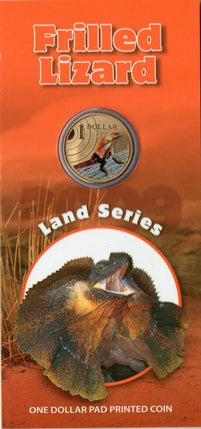 2009 $1 Australian Coloured Land Series Uncirculated Coin - Frilled Neck Lizard
