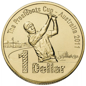 2011 $1 Australian The Presidents Cup Golf Uncirculated Coin