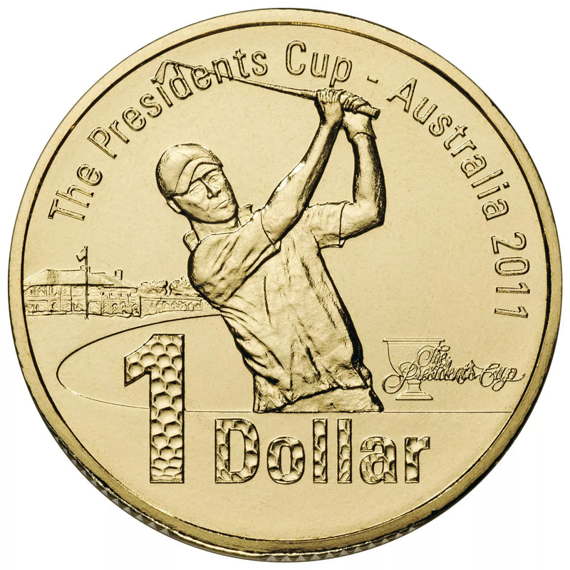 2011 $1 Australian The Presidents Cup Golf Uncirculated Coin