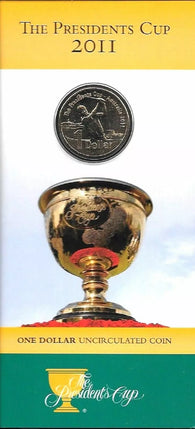 2011 $1 Australian The Presidents Cup Golf Uncirculated Coin