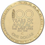 2016 $1 Australian The Spirit Lives Uncirculated Australia Counterstamp Coin