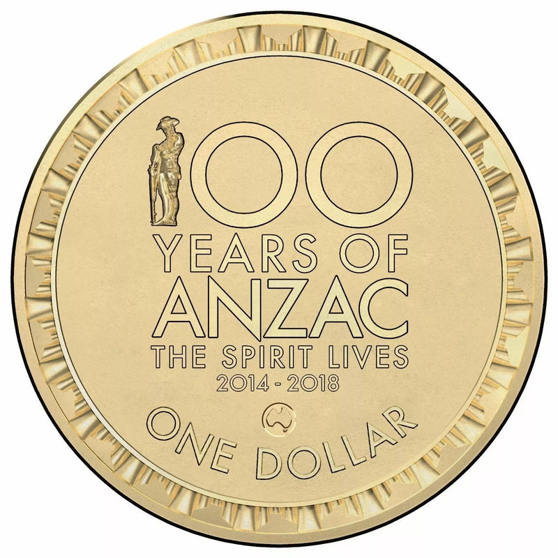 2016 $1 Australian The Spirit Lives Uncirculated Australia Counterstamp Coin