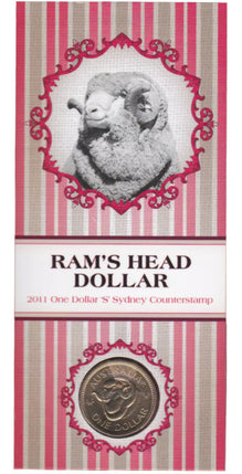 2011 $1 Australian Ram's Head Uncirculated S Counterstamp Coin