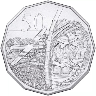 2016 50c Australia At War Uncirculated Coin - Malayan Emergency