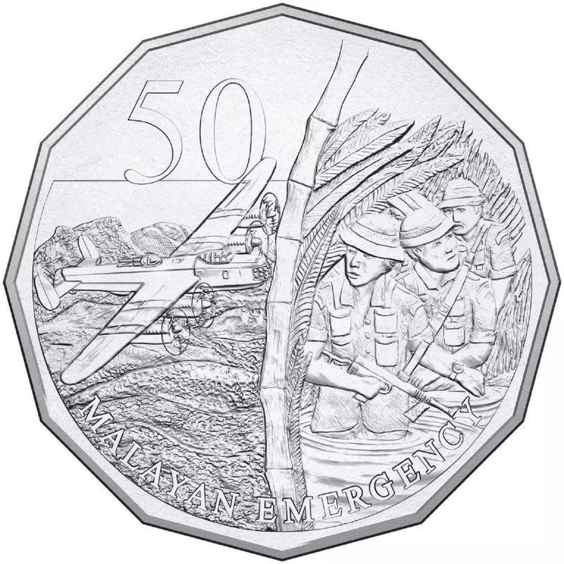 2016 50c Australia At War Uncirculated Coin - Malayan Emergency