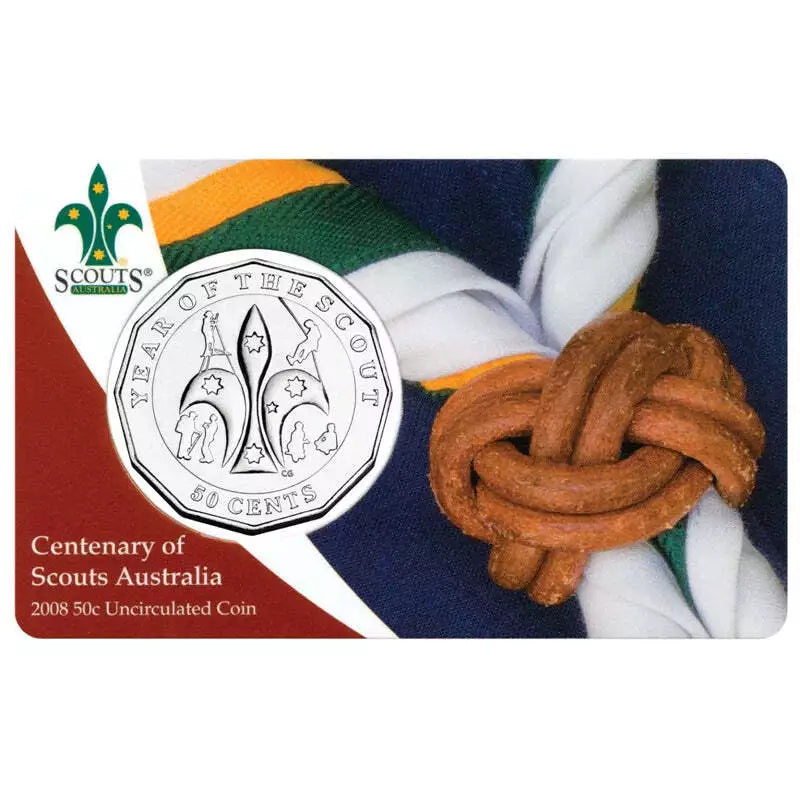 2008 50c Centenary of Scouts in Australia Uncirculated Coin
