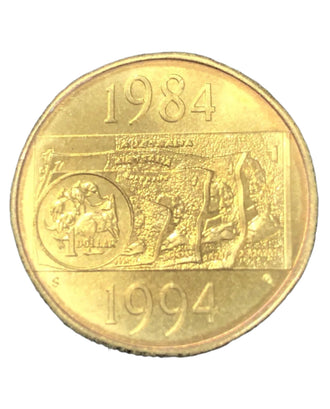 1994 $1 Australian Decade Dollar S Mint Mark Uncirculated Coin