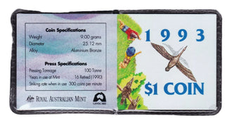 1993 $1 Australian LandCare C Mint Mark Uncirculated Coin