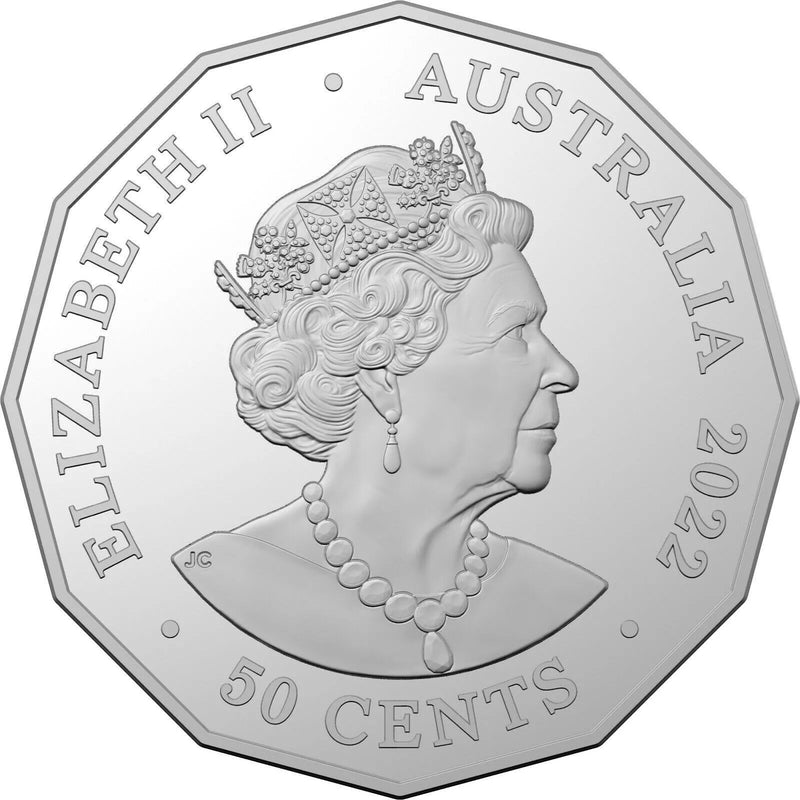 2022 50c Queen Elizabeth II Platinum Jubilee Uncirculated Coin