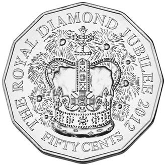2012 50c Queen Elizabeth II Diamond Jubilee Uncirculated Coin