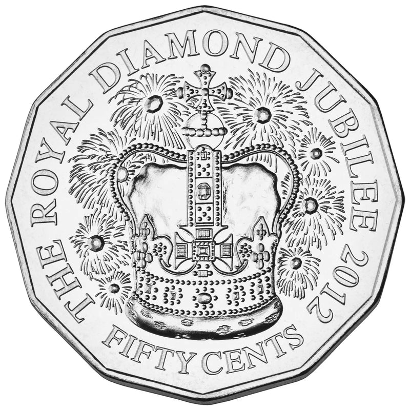 2012 50c Queen Elizabeth II Diamond Jubilee Uncirculated Coin