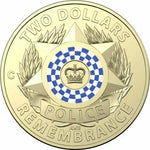 2019 $2 Australian Police Remembrance Coloured C-Mint Mark Coin