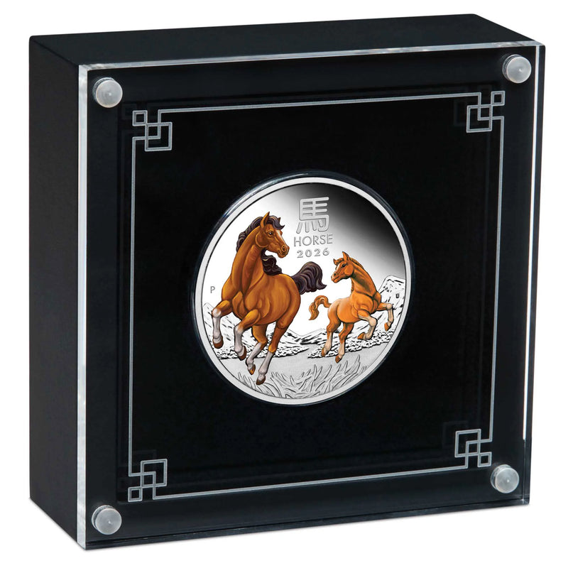 2026 Year of the Horse Lunar Series III 1oz Silver Proof Coloured Coin