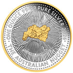 2026 40th Anniversary of the Australian Nugget Gold Coin 1oz Silver Proof Gilded Coin