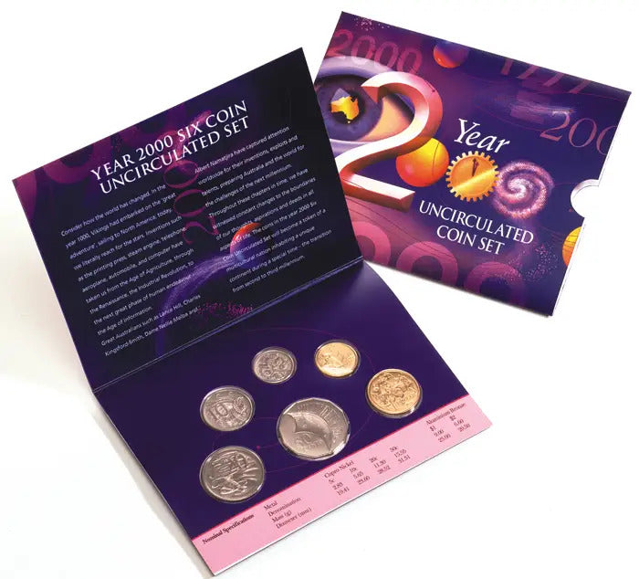 2000 Australian Six Coin Millennium Uncirculated Mint Set