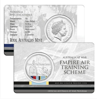 2015 50c Australia At War Uncirculated Coin - Empire Training Scheme