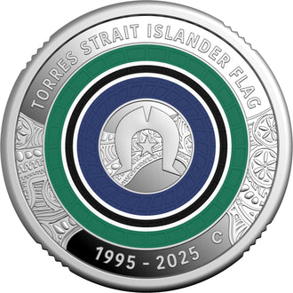 2025 $2 30th Anniversary of the Torres Strait Islander Flag Silver Proof Coloured Coin