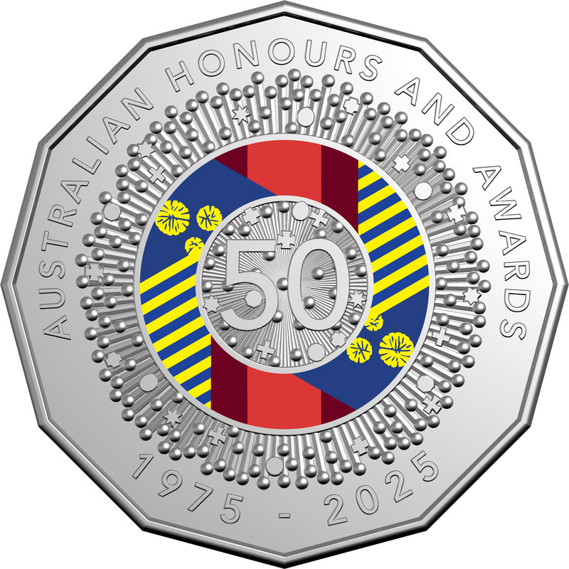2025 Australia Six Coin Coloured Uncirculated Mint Set - 50 Years of the Australian Honours System