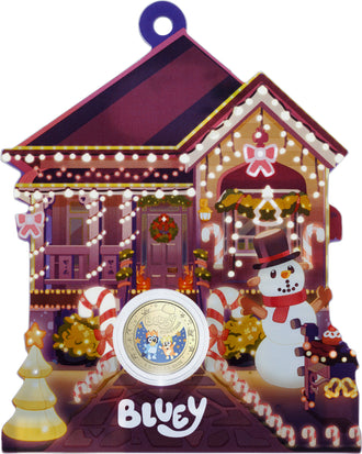 2025 $1 Bluey Christmas Uncirculated Colured Coin