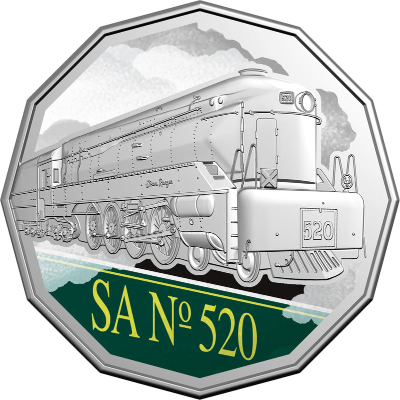 2025 50c Coloured Uncirculated Seven-Coin Collection - Steam Giants
