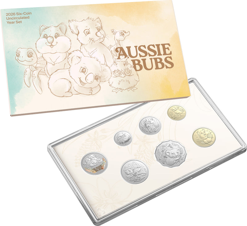 2026 Australia Six Coin Uncirculated Baby Year Set - Aussie Bubs