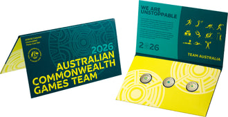 2026 $2 Coloured Uncirculated Three-Coin Set - Australian Commonwealth Games