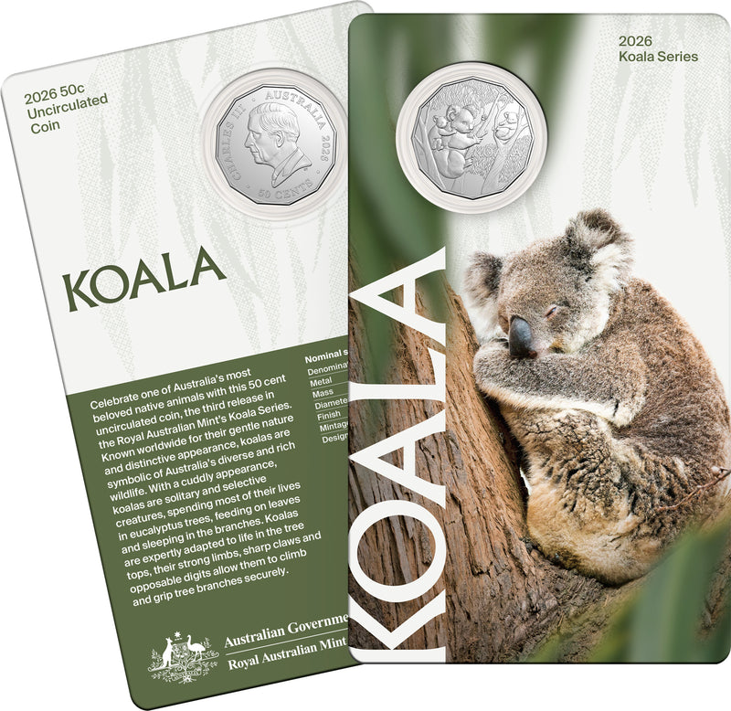 2026 50c Uncirculated Coin - Koala Series