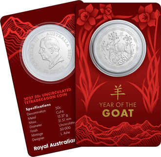 2027 Year of the Goat 50c Uncirculated Coin