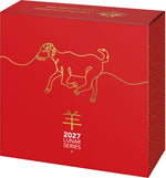 2027 Year of the Goat 1oz Silver Domed Proof Coin