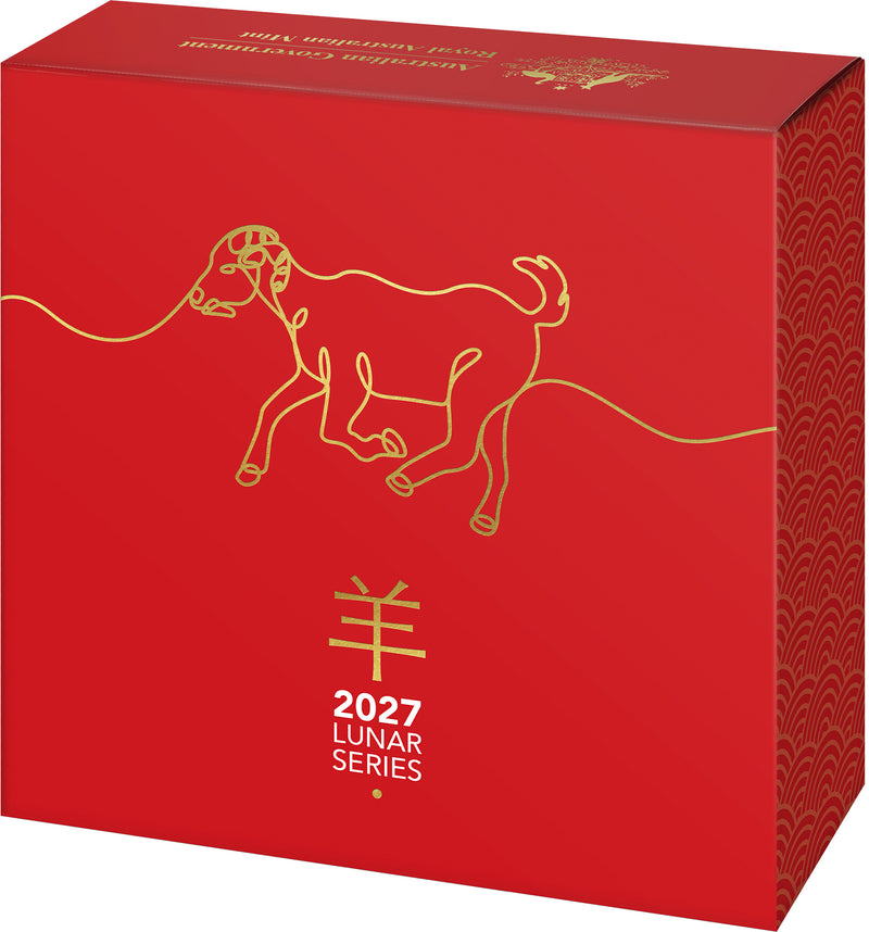 2027 Year of the Goat 1oz Silver Domed Proof Coin