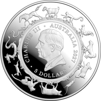 2027 Year of the Goat 1oz Silver Domed Proof Coin