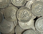 Lot of ten Australian 50% silver coins from 1946-1963