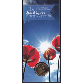 2016 $1 Australian The Spirit Lives Uncirculated Australia Counterstamp Coin