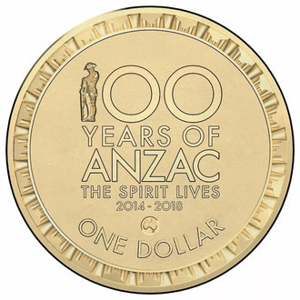2016 $1 Australian The Spirit Lives Uncirculated Australia Counterstamp Coin