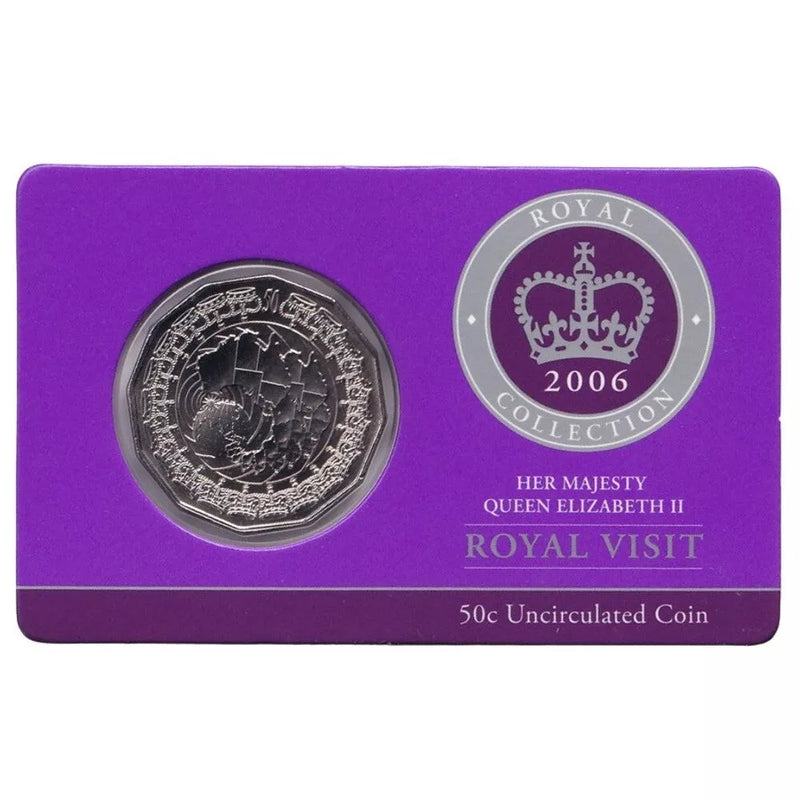 2006 50c Queen Elizabeth II Royal Visit Uncirculated Coin