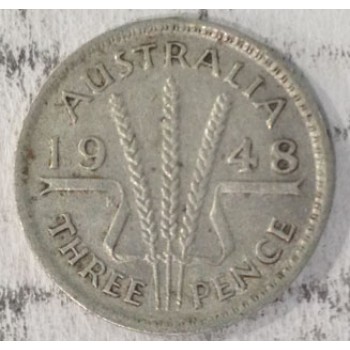 1948 AUSTRALIAN PRE DECIMAL SILVER 3-PENCE