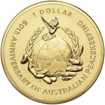 2007 60 Years of Australian Peacekeeping $1 Uncirculated Coin 