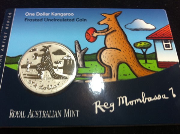 $1 SILVER KANGAROO PROOF COIN REG MOMBASSA 2008 AUSTRALIAN ARTIST SERIES