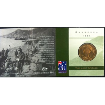 1999 Australian Last ANZACS $1 Uncirculated Coin - C Mint Mark