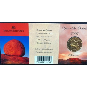 2002 Australian Year of the Outback $1 Uncirculated Coin - B Mint Mark
