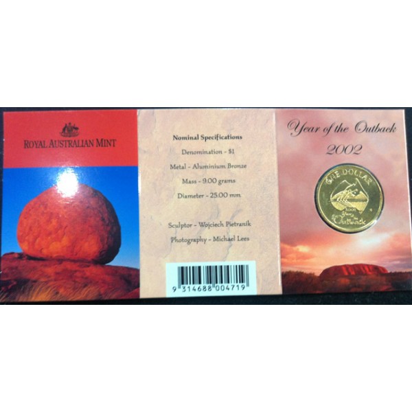 2002 Australian Year Of The Outback $1 Uncirculated Coin - C Mint Mark ...