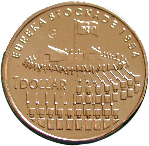2004 Australia $1 Eureka Stockade 1854 Unc Coin /"C/" Mark
