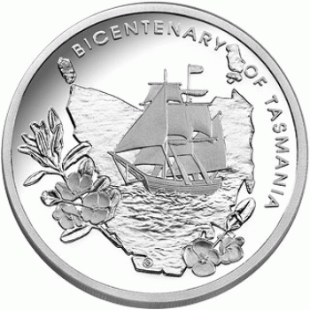 2004 Australian1oz Silver Proof Coin - Bi-Centenary of Tasmania