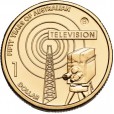2006 Australian 50 Year of TV $1 Uncirculated Coin - B Mint Mark
