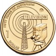 2006 Australian 50 Year of TV $1 Uncirculated Coin - M Mint Mark