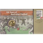 2008 AUSTRALIAN 150th YEARS OF AFL FIRST DAY COIN AND STAMP COVER