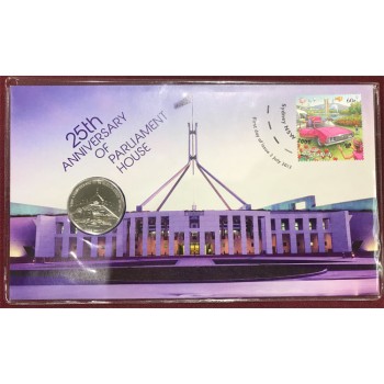 2013 25th Anniversary of the Parliament House First Day Coin and Stamp Cover