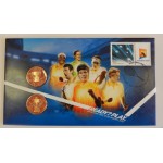 2012 AUSTRALIAN OPEN FIRST DAY COIN AND STAMP COVER - 2-COINS