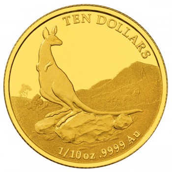 2013 Kangaroo 1/10oz Gold Proof Coin - Explorers' First Sightings
