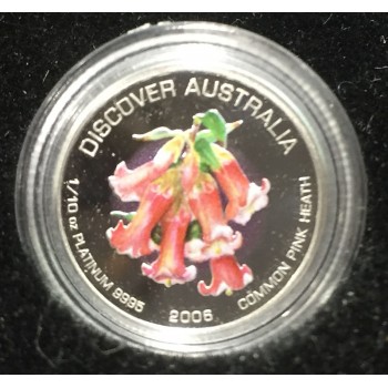 2008 Australian 1/10oz Platinum Proof Coin - Common Pink Heath